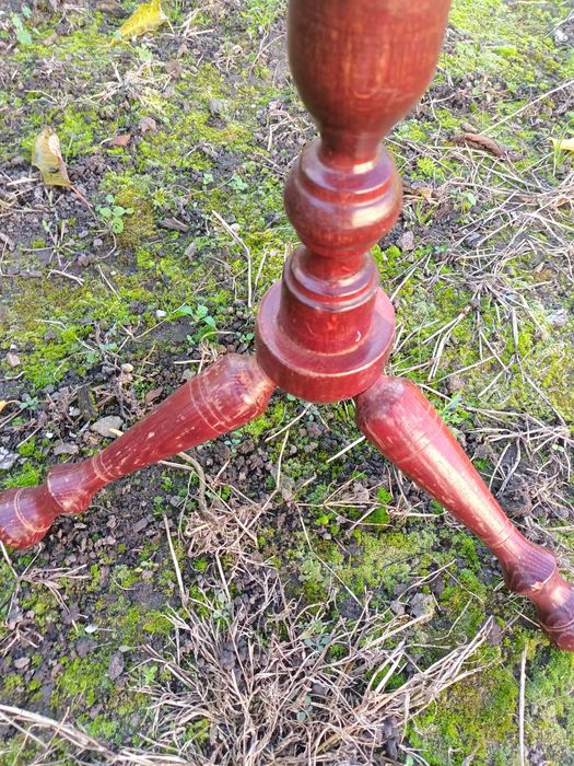 Kwietnik stolik drewniany vintage retro PRL