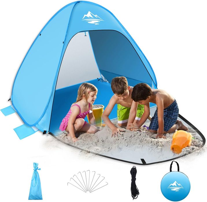 Namiot Plażowy MIMAJOR POP UP 185 x 140 cm Ochrona UV 50+ Dla Dzieci
