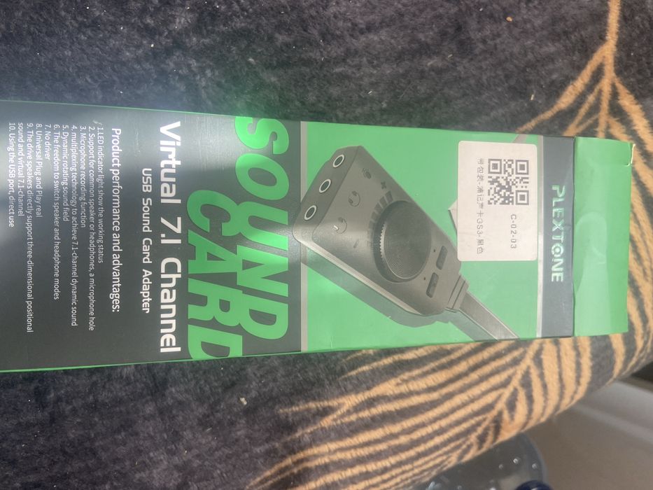 Продам зовнішню звукову карту Plextone GS3