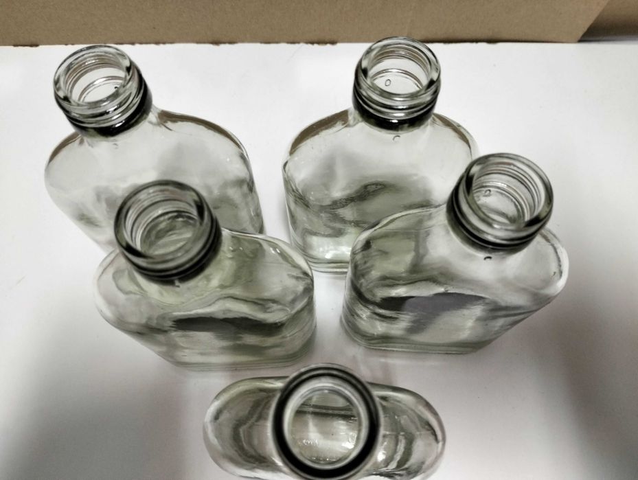 Butelki szklane 175 ml, 5 szt., piersiówki