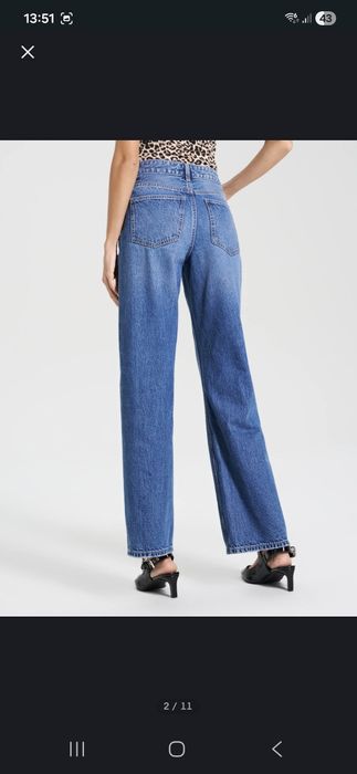 Jeansy wide leg r. 38