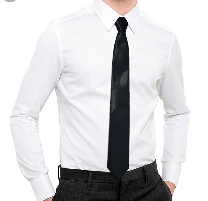 Gravata Preta com Botões de punho- NOVOS