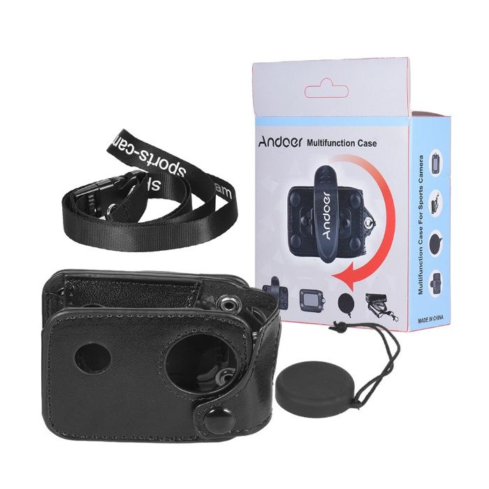 Andoer câmara de acção, bolsa e bastão extensível