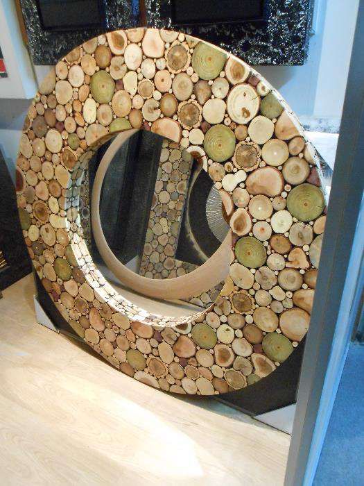 Espelhos em madeiras Naturais por medida