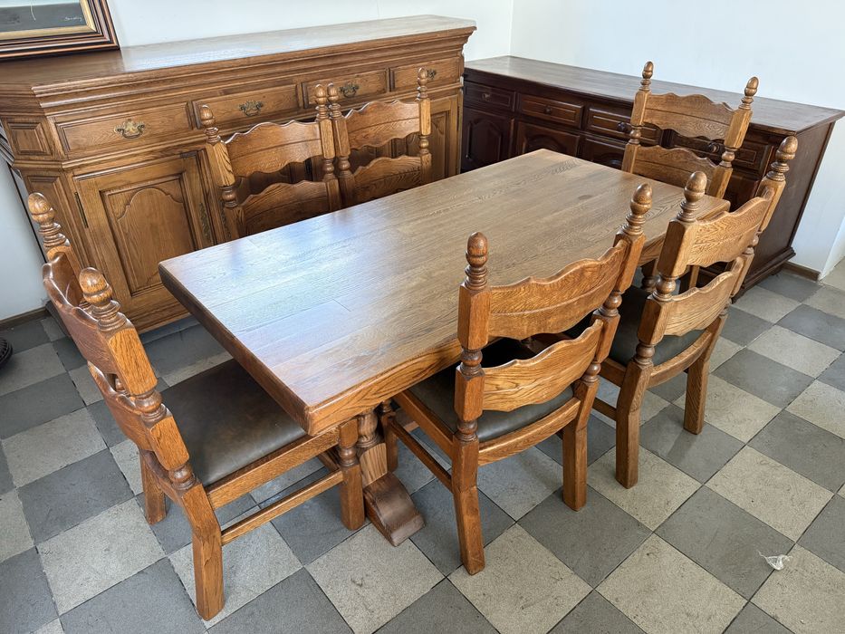 стіл прямокутний + 6 стільців