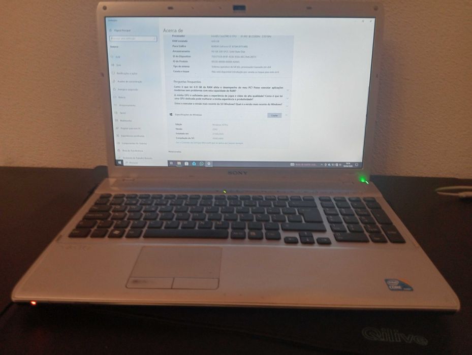 PC portátil Sony vaio