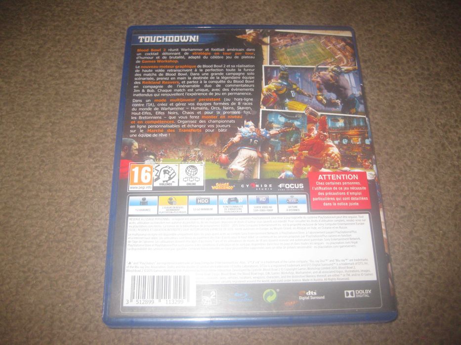 Jogo "Blood Bowl II" para a Playstation 4/Impecável!