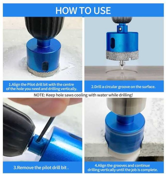 Teronbeta otwornica diamentowa do gresu średnica 150mm