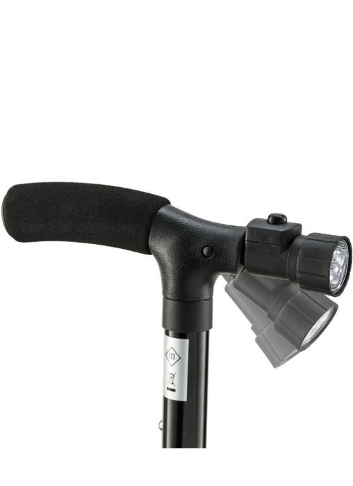 Тростина складна телескопічна з ЧОТИРМА опорними ніжками, фонариком