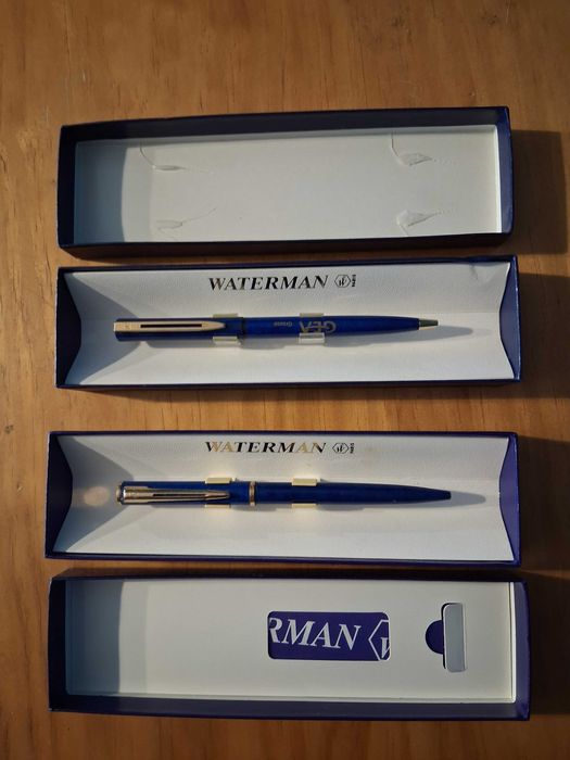Canetas Waterman com os estojos