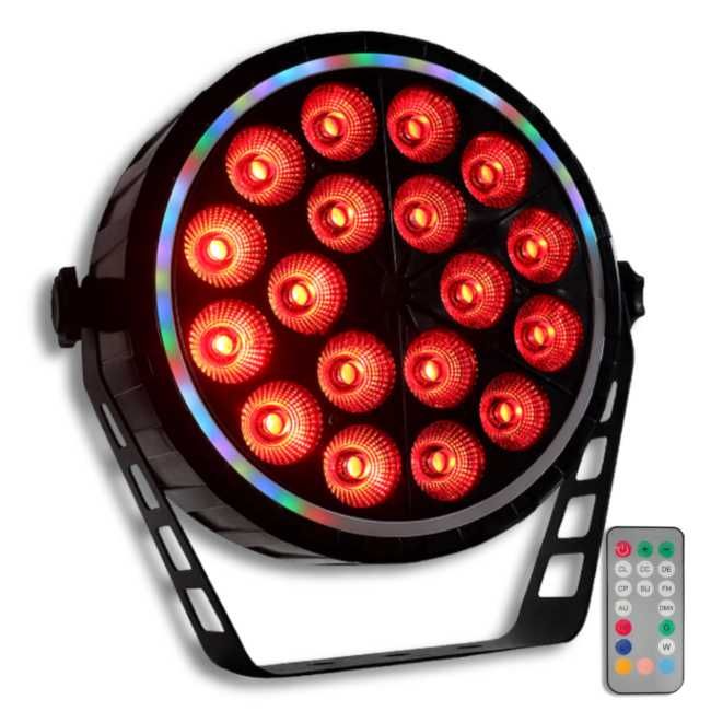 LIGHT4ME RING PAR 18 RGBW reflektor sceniczny z efektem RING + pilot