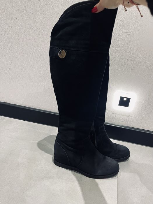 Muszkieterki Kazar skóra zamsz