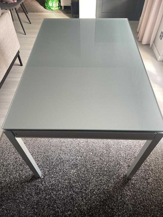 Mesa de Vidro Extensível 185 x 80 x 75
