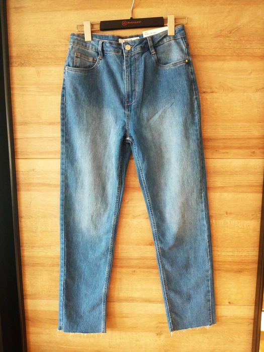 Diverse jeansy ankle high waist slim fit