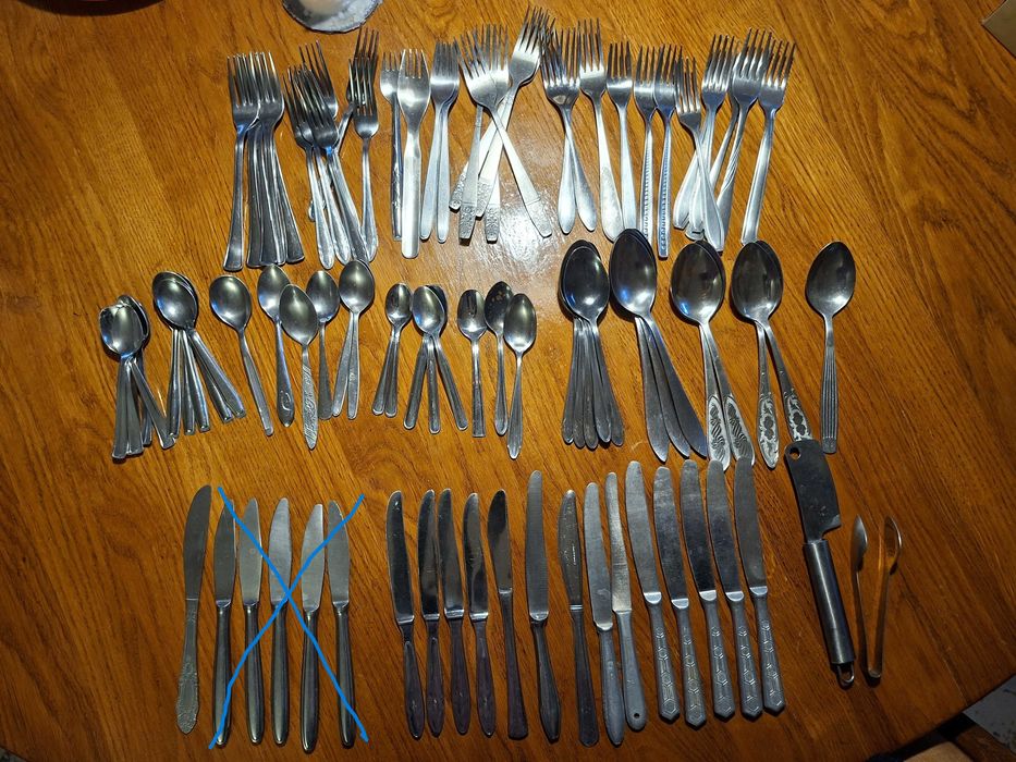 Sztućce 87 szt różne