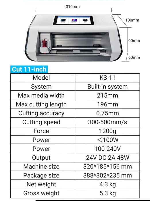 Máquina de cortar película em hidrogel
