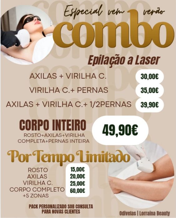 Depilação a laser e limpeza de pele