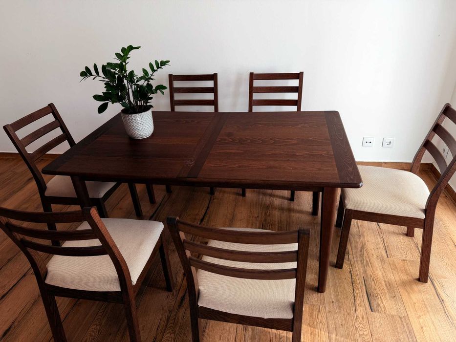 Mesa de Jantar 6-8 Lugares, 6 Cadeiras