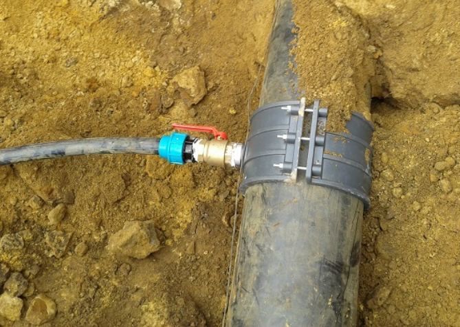 Водопровод. Частный сектор Прокол под дорогой Замена Аварийные работы.