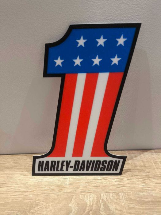 Jedynka Harleya logo motyw dla motocyklisty