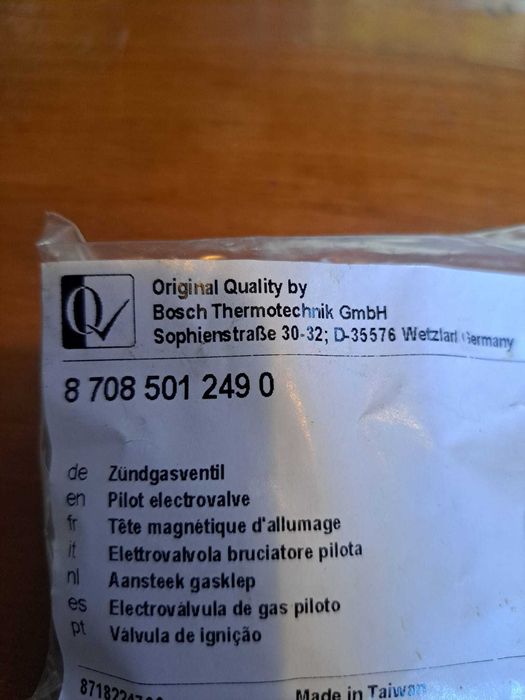Valvula de igniçao Bosch Aquastar 8 708 501 249 0
