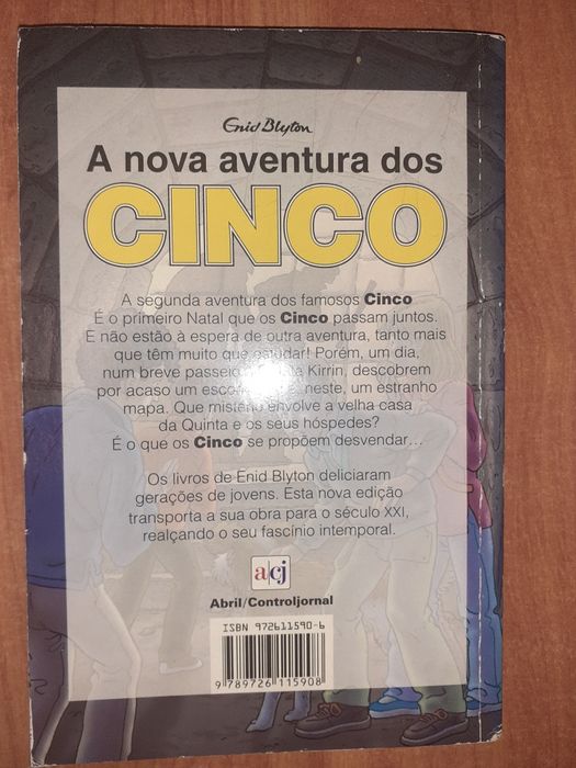 Lote de 2 livro das aventuras dos 5