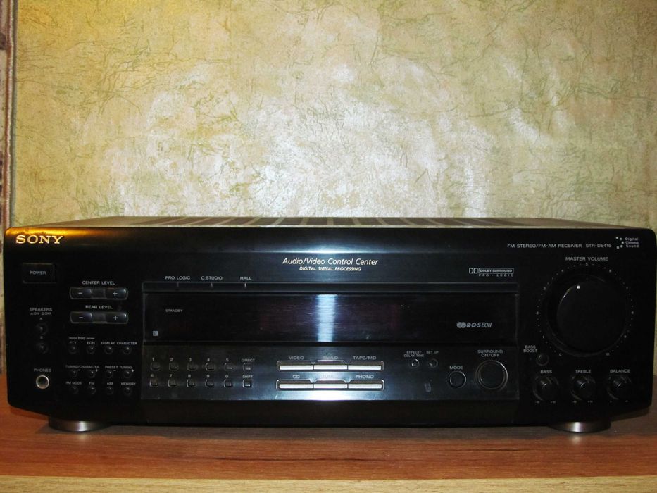 Ресивер SONY STR DE-415 / 5x100W / RDS / Bass Boost / Prologic.