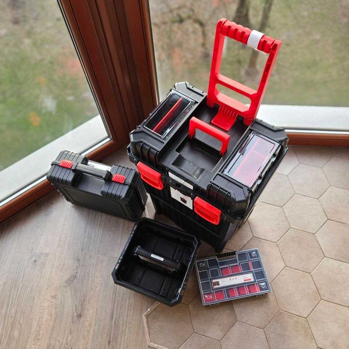 XXL Nowy Zestaw 4w1 Skrzynka Narzędziowa na kółkach + Walizka +GRATISY