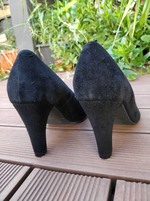 Sapatos 35 novos salto alto clássicos pretos Seaside