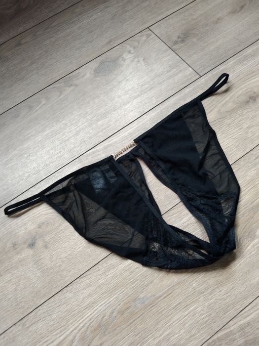 Koronkowe otwarte majtki erotyczne Venus siateczka duży rozmiar 60 XXL