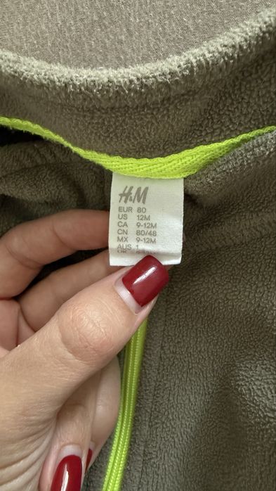 Комбенізон флісовий ,  ромпер h&m 80 см розмір