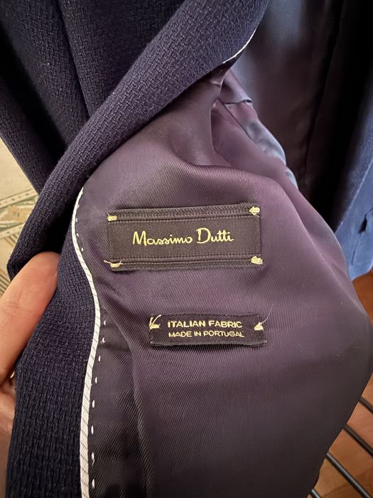 Темно-синій піджак Massimo Dutti (Italian Fabric)