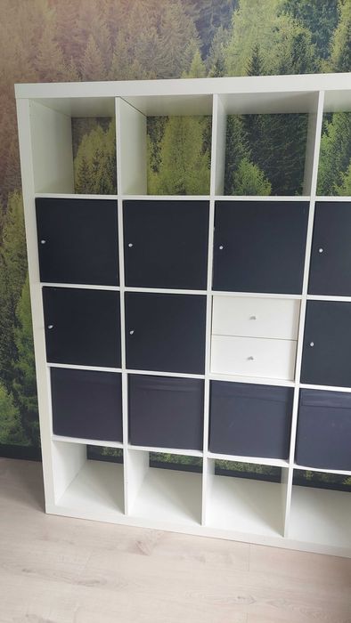 IKEA regał Kallax biały 182x182 cm 25 półek