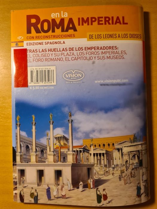 Livro com roteiro turístico "En la Roma Imperial"