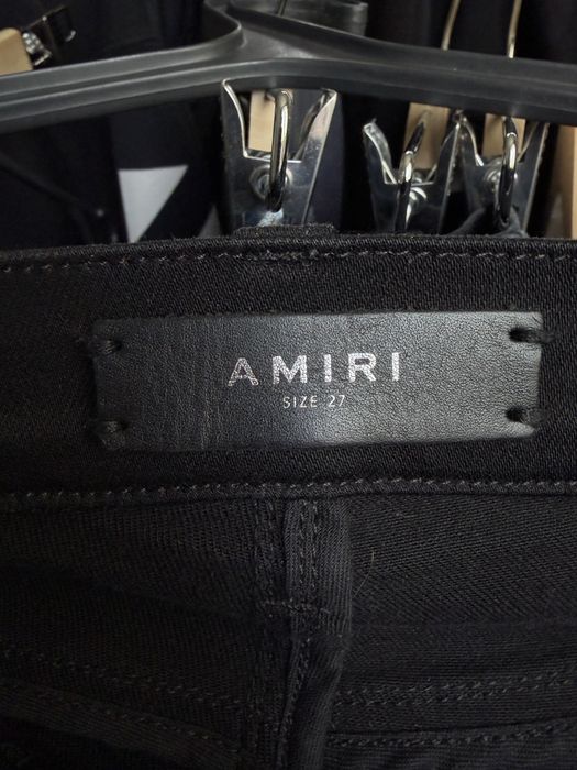 Legit ! Amiri Black Denim Zipper Detail Distressed Jeans амири джинсы оригинал