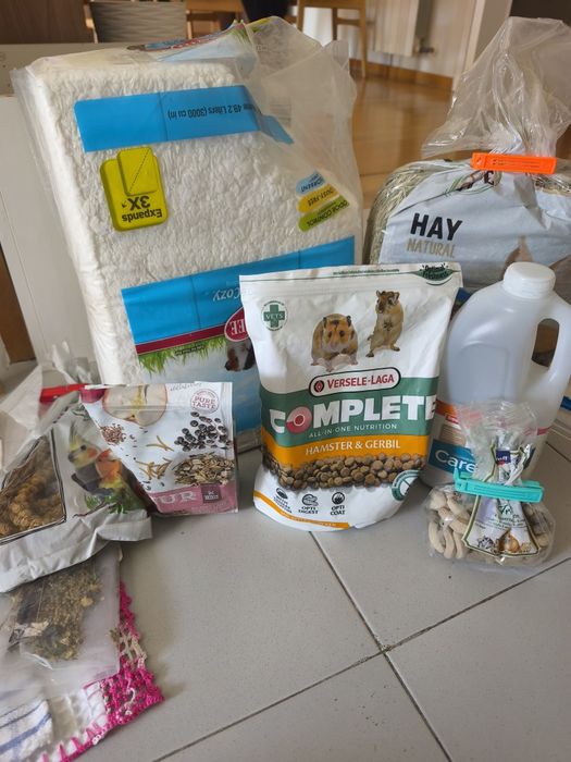 Gaiola completa e produtos para hamster