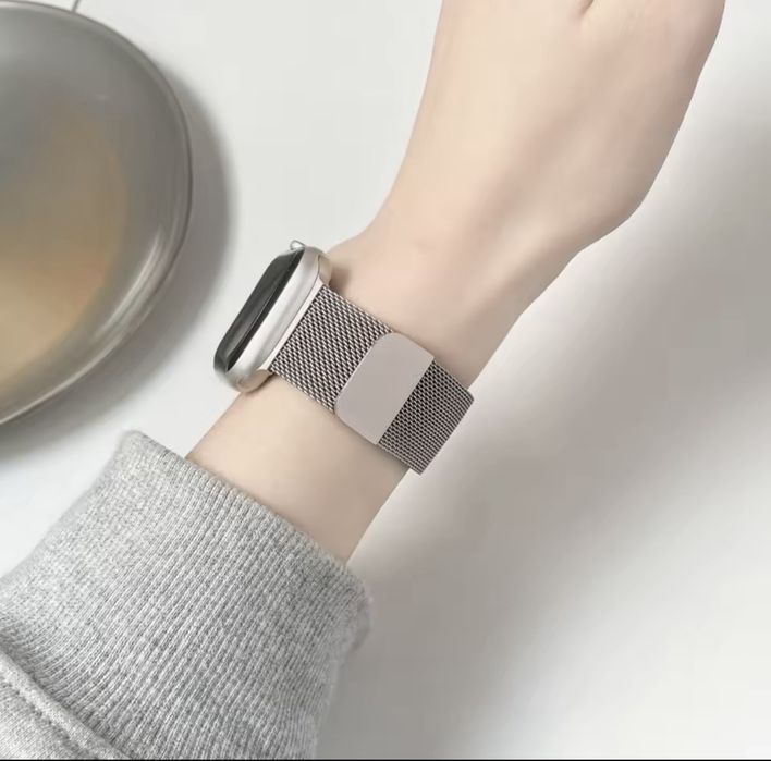 Браслет металевий Apple Watch 44-45 mm (міланська петля, Milanese, ремінець, металлический ремешок Миланская петля, Миланезе)
