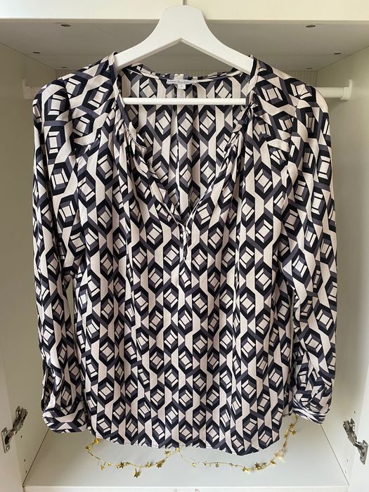 Dea Kudibal bluzka koszula z motywem geometrycznym S 36 Mulberry Silk Jedwab
