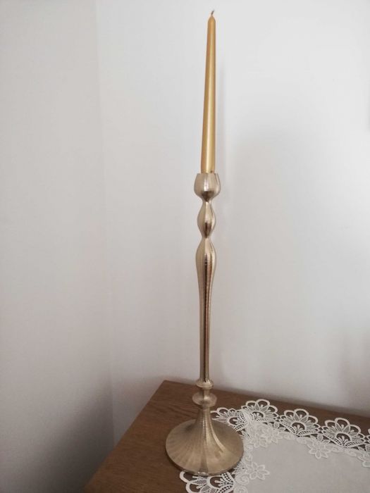 Świecznik złoty wysokość 49cm