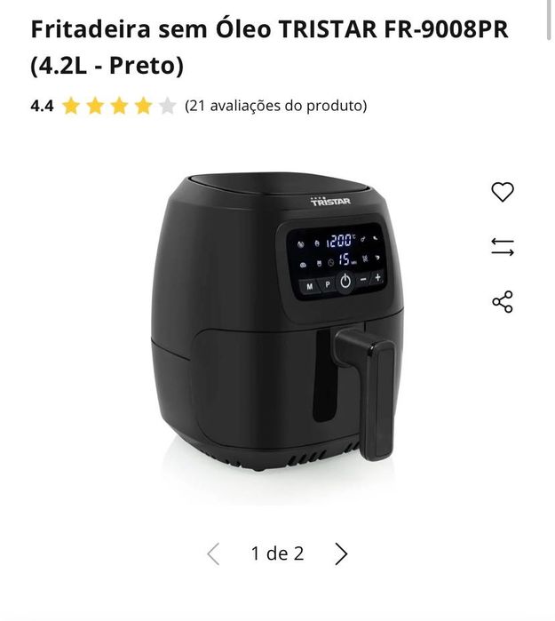 Fritadeira Sem Óleo TRISTAR (4,2L Preto)