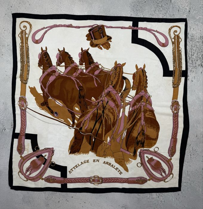 Vintage Hermes Horse Silk Scarf