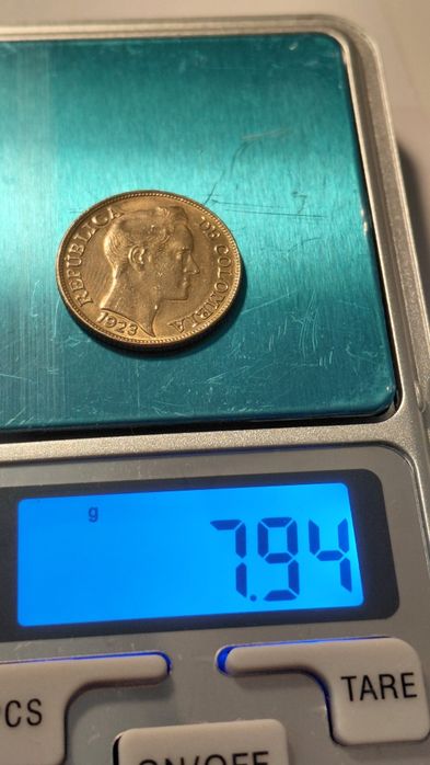 Moeda Ouro  5 Pesos Colombia 1923