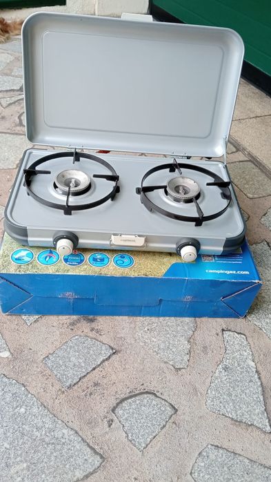 Fogareiro campismo com 2 bicos a gás Campingaz