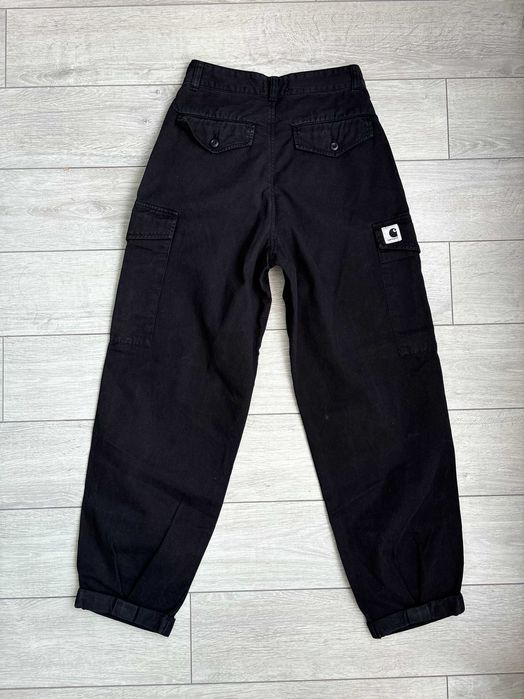 Carhartt Cargo Casual Black Size S C Розмір Кархарт Чорні Широкі Штани Карго Кежуал Брюки Оригінал