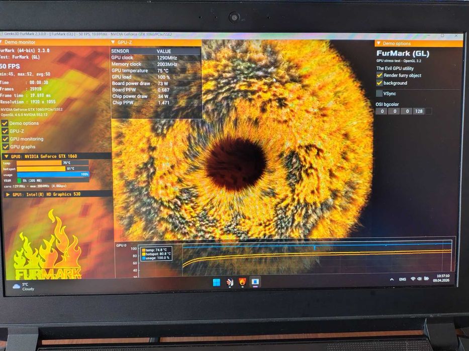 Игровой Clevo P650RP i7-6700HQ/GTX 1060 6Gb/DDR4 12Gb/SSD 256Gb
