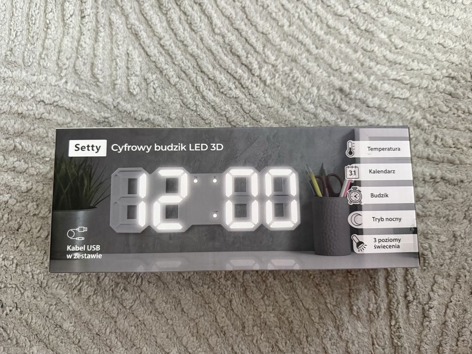 Cyfrowy budzik Led 3d