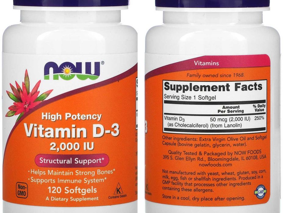 Витамин д3 d3 1000МЕ 2000МЕ 5000МЕ Now Foods California Gold Nutrition