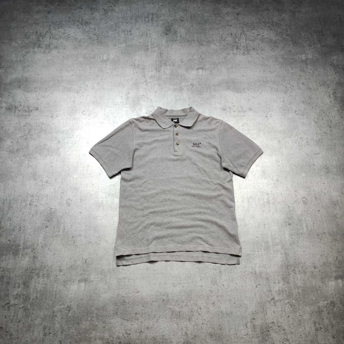 MĘSKA Koszulka Polo Bawełna PREMIUM Szara Haft Logo Helly Hansen