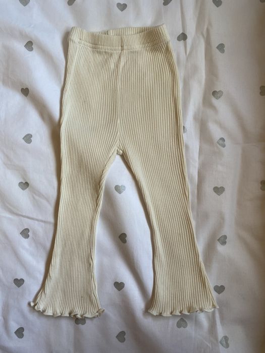 Лосіни кльош в рубчик бежеві  1.5-2 роки 90 розмір