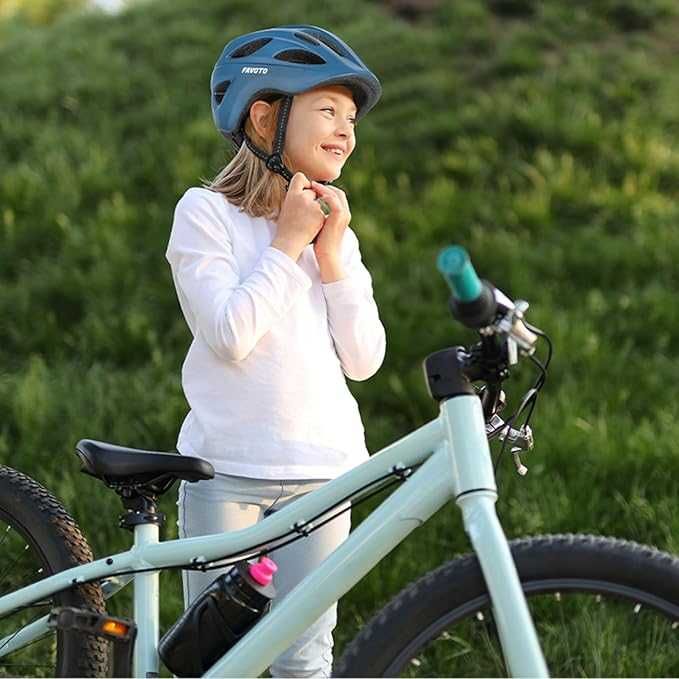 Favoto Dziecięcy kask rowerowy regulowany dla chłopców i dziewczynek S